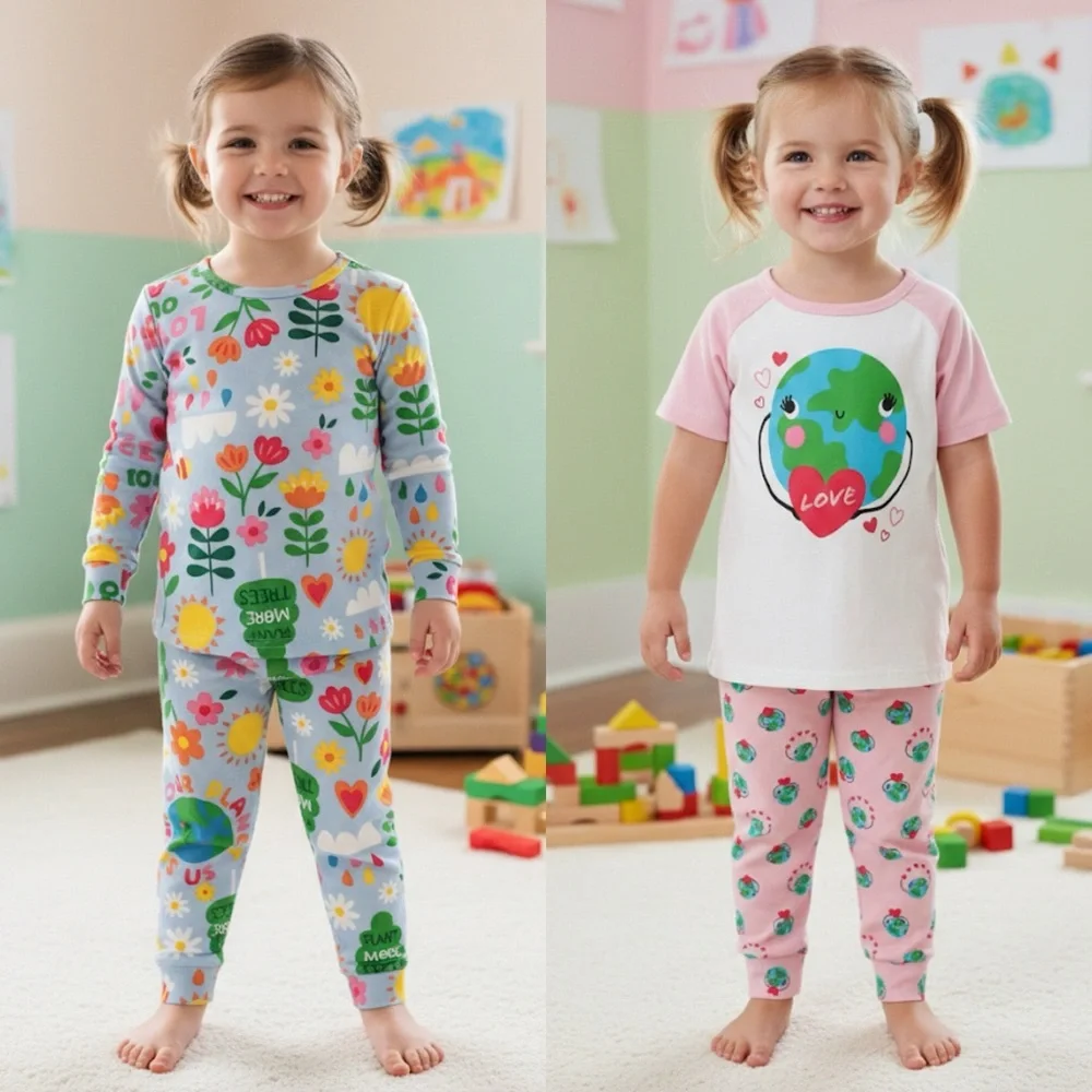 New! PJ Place Pajama Set Bundle of 2 Sets New Without Tags Toddler Girls 3T